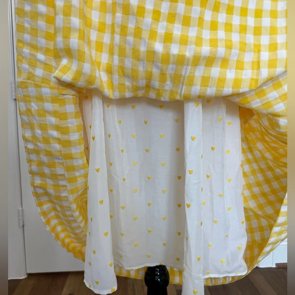 💛🌼 Buru Gingham Midi Dress – XS | NWT | Vintage Charm 🌼💛 - Picture 12 of 16